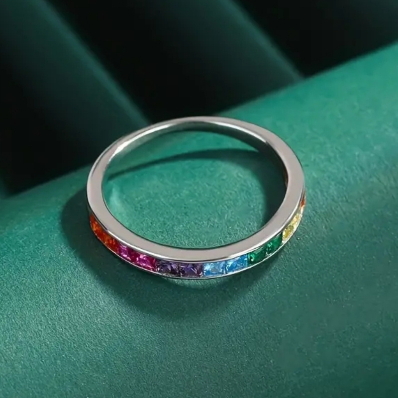 Stackable Zirconia Birthstone Rings for Women